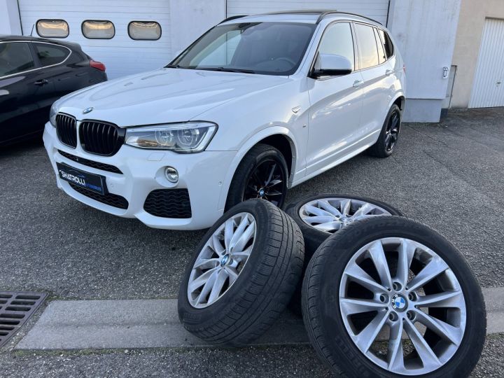 BMW X3 III (G01) 2.0 xDrive20dA 190ch BVA M Sport GPS Caméra360° ToitPano BLANC - 9