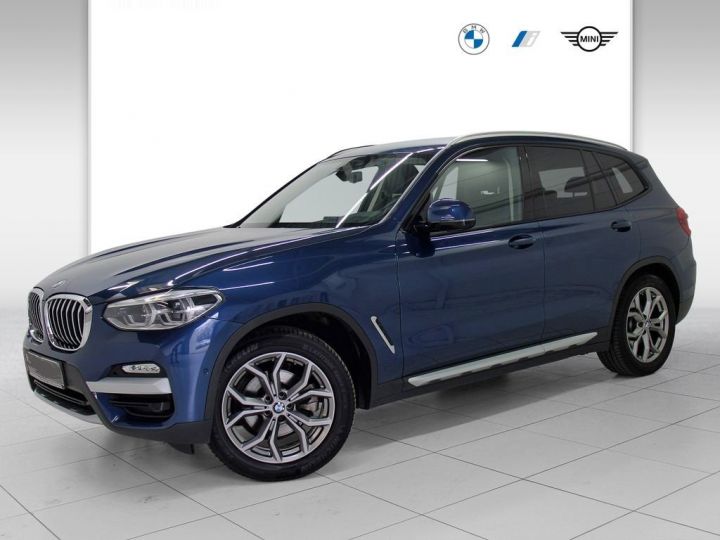 BMW X3 XDrive20d 190Ch XLine Tête Haute HiFi LED Attelage Cuir Alarme Caméra Bleu Métallisé - 1