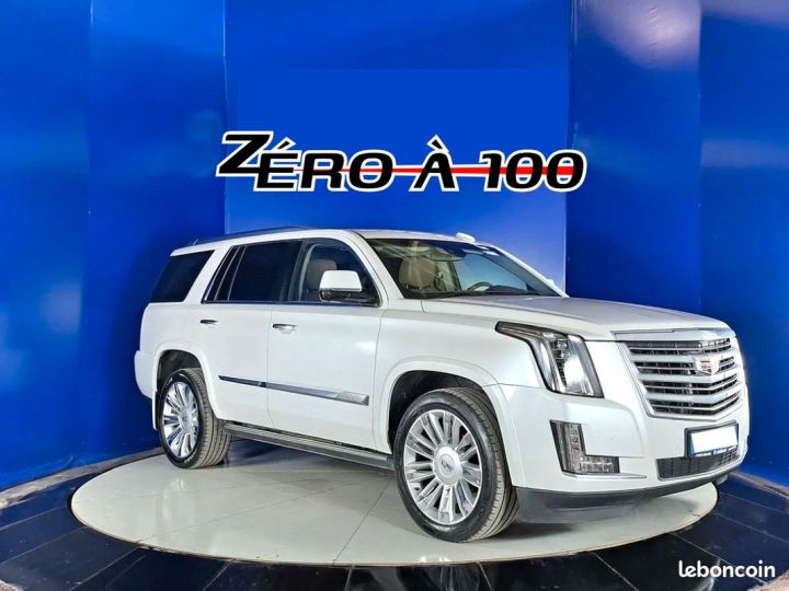 Cadillac Escalade V8 6.2 426 ch Platinium 1ère Main Blanc - 1