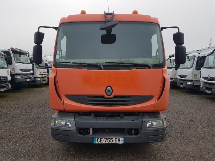 Camión Renault Midlum Caja abierta + grúa 220dxi.16 + FASSI F80 - B.V. à réviser ORANGE - 18