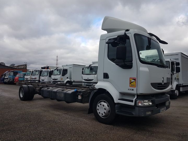 Camión Renault Midlum Caja cerrada + Plataforma elevadora 220dxi.16 - Problème boite de vitesse BLANC - 3