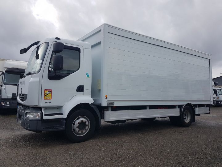 Camion porteur Renault Midlum Caisse fourgon + Hayon élévateur 180dxi.14 BRASSEUR BLANC - 1