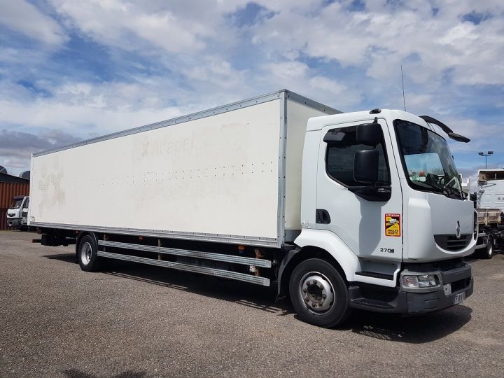 Camion porteur Renault Midlum Caisse fourgon + Hayon élévateur 270dxi.12 FOURGON 9m55 BLANC Occasion - 4