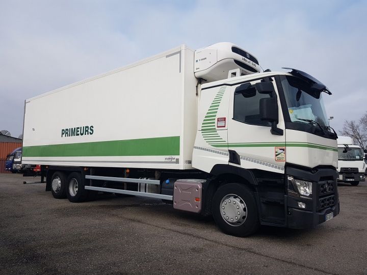 Camion porteur Renault T Caisse frigorifique 460 6x2 FRIGO PRIMEURS 59m3 BLANC - VERT - 3