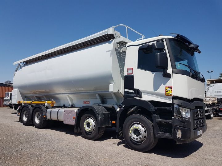 Camion porteur Renault C Citerne Pulvérulents 460 8x4 ECOVRAC 7 cpts BLANC - 3