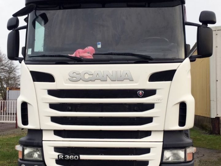 Camion porteur Scania blanc - 1
