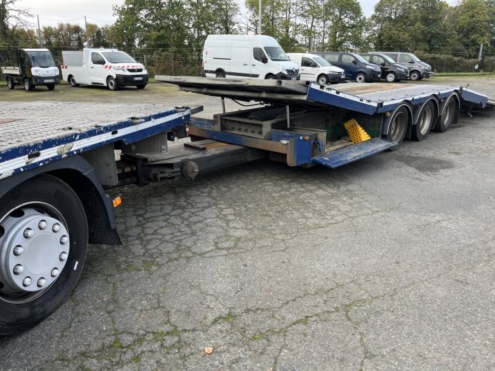 Camion tracteur Renault T TRUCKS T530 PLATEAU PORTE VOITURES REMORQUE RHINO TRANSPORT EXCEPTIONNEL BLANC - 3