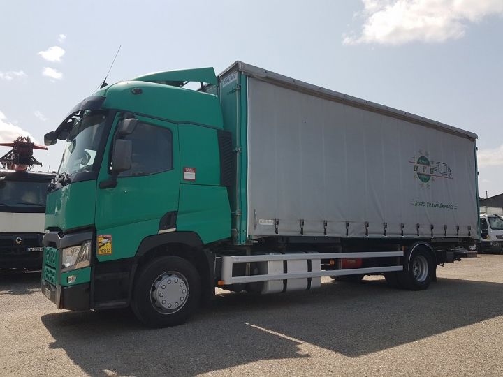 Camión Renault T Transporte de contenedores 460 CAISSE MOBILE P.L.S.C. + hayon VERT - GRIS - 1