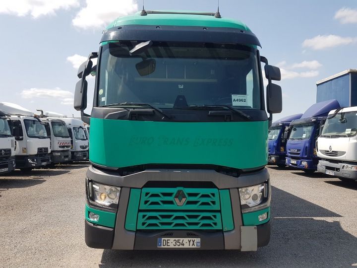 Camión Renault T Transporte de contenedores 460 CAISSE MOBILE P.L.S.C. + hayon VERT - GRIS - 17