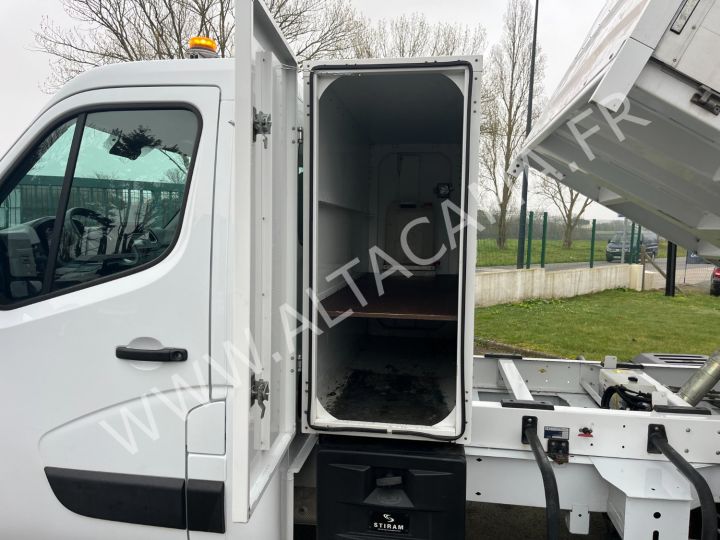 Chassis + body Renault Master Back Dump/Tipper body 165CV BENNE COFFRE PAYSAGISTE CROCHET ATTELAGE TRI-FLASH ROUES JUMELEES BLANC - 6