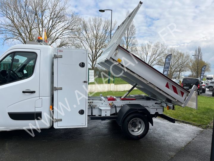 Chassis + body Renault Master Back Dump/Tipper body 165CV L3 ROUES JUMELEES BENNE GRAND COFFRE CROCHET TRI-FLASH GYROPHARES BLANC - 2