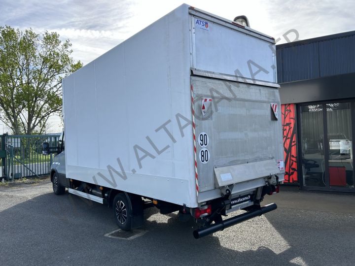 Chassis + body Iveco Daily Box body + Lifting Tailboard GAZ 35S14 BOITE AUTOMATIQUE FOURGON FIBRE 27m3 HAYON ELEVATEUR SORENSEN 750kgs BLEU - 1