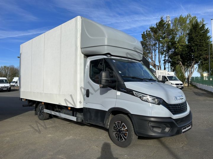 Chassis + body Iveco Daily Box body + Lifting Tailboard GAZ 35S14 BOITE AUTOMATIQUE FOURGON FIBRE 27m3 HAYON ELEVATEUR SORENSEN 750kgs BLEU - 3