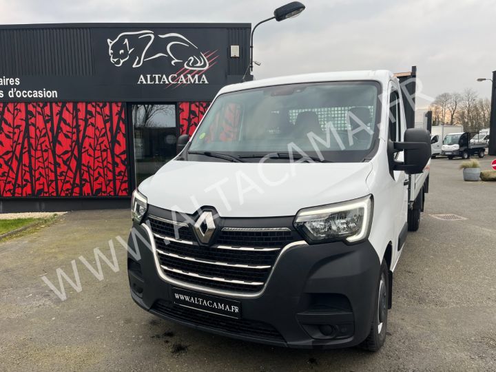 Chassis + body Renault Master Platform body 150cv DCI PLATEAU RIDELLES HAYON ELEVATEUR A COLONNE LEGER DHOLLANDIA 750KGS COFFRE CROCHET ATTELAGE BLANC - 9