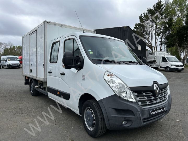 Chassis + body Renault Master 125cv DOUBLE CABINE 7 PLACES HAYON ELEVATEUR DHOLLANDIA PORTE LATERALE BLANC - 2