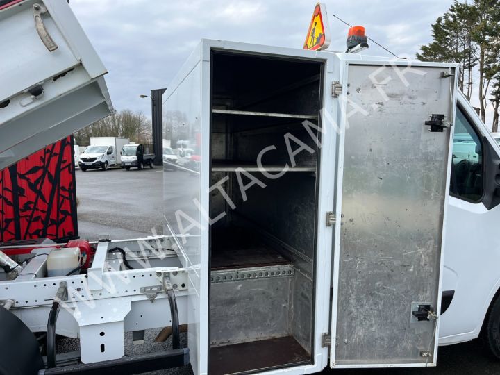 Chassis + carrosserie Renault Master Benne arrière 165CV L3 ROUES JUMELEES BENNE GRAND COFFRE CROCHET TRI-FLASH GYROPHARES BLANC - 5