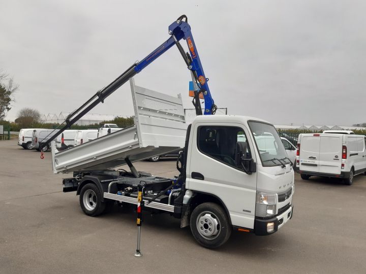 Chassis + carrosserie FUSO CANTER 3S15 N28 BENNE + GRUE BLANC - 12