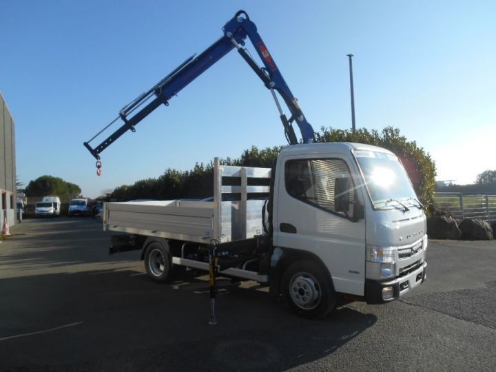 Chassis + carrosserie Mitsubishi Canter Plateau + grue 3S15 N28 BLANC - 2