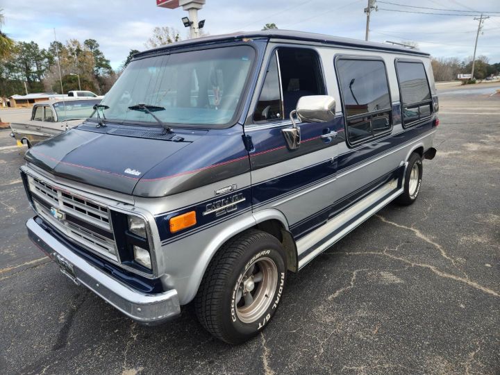 Chevrolet Chevy Van Gladiator Conversion V8 5.7L Bleu Metal - 1