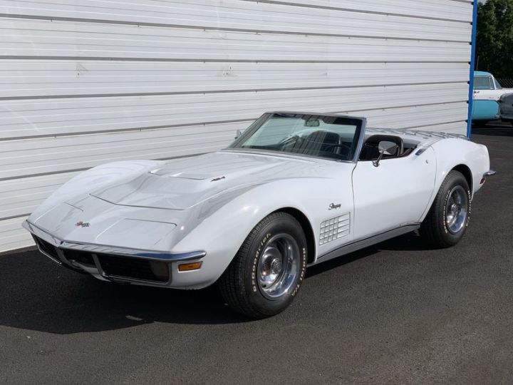 Chevrolet Corvette Blanche / intérieur restauré en vinyl noir et Soft Top Noir - 1