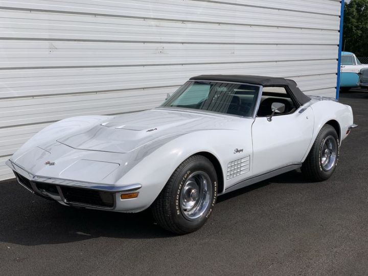 Chevrolet Corvette Blanche / intérieur restauré en vinyl noir et Soft Top Noir - 3