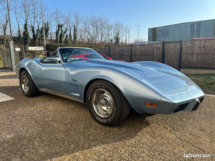 Chevrolet Corvette C3 stingray cabriolet 1975 Bleu - 1