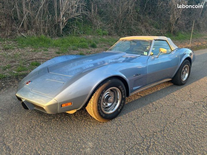 Chevrolet Corvette C3 stingray cabriolet 1975 Bleu - 2