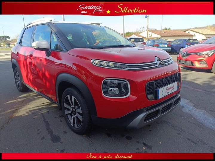 Citroen C3 Aircross SHINE BUSINESS TURBO 110 GPS-CUIR-TETE HAUTE ROUGE TOIT BLANC - 6