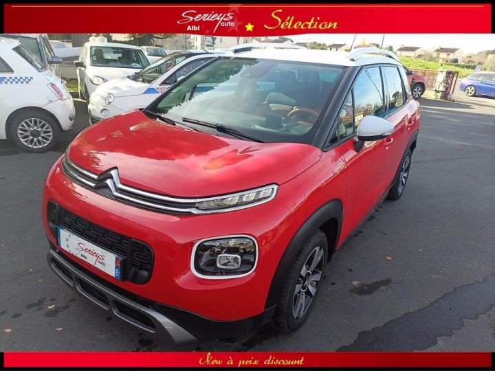 Citroen C3 Aircross SHINE BUSINESS TURBO 110 GPS-CUIR-TETE HAUTE ROUGE TOIT BLANC - 29