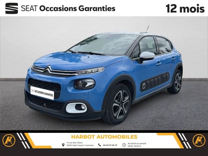 Citroen C3 iii Bluehdi 100 s&s bvm5 shine Bleu - 1