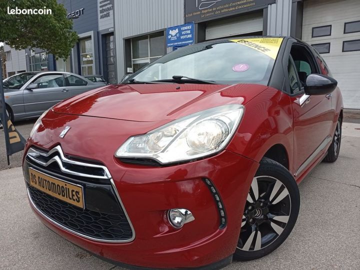 Citroen DS3 Citroën ess crit air 1 ct ok clim led 120cv 95.000klm 1ere main garantie 12 mois 7500 Rouge - 1