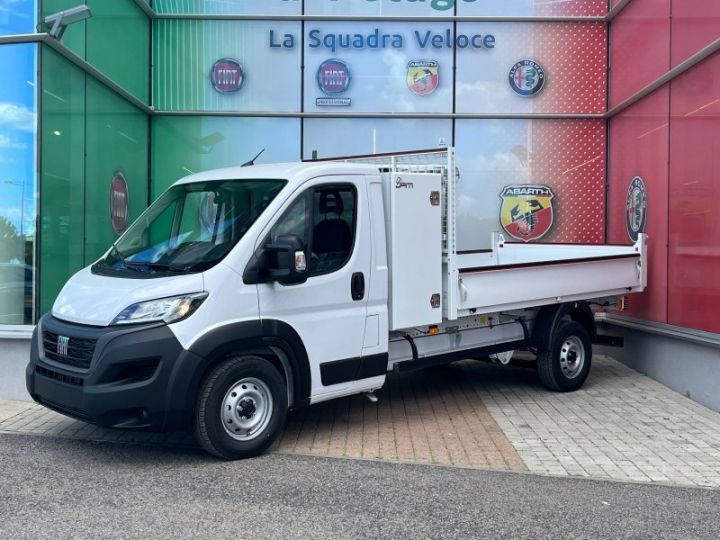 Commercial car Fiat Ducato Back Dump/Tipper body Benne 3.5 L H3-Power 140ch Maxi Heavy Duty benne acier + grand coffre Blanc - 1