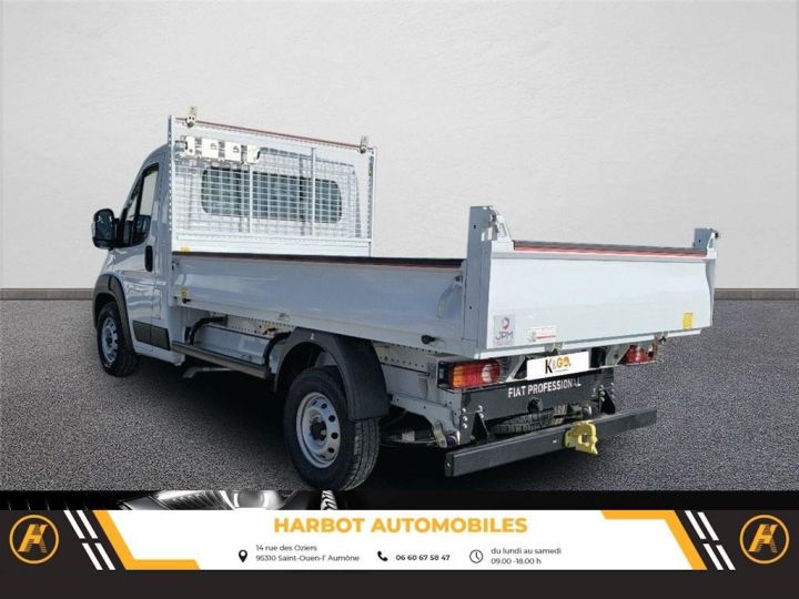 Commercial car Fiat Ducato Back Dump/Tipper body chassis cabine cc benne pu coffre pvc maxihd 3.5 m h3-power 140 power Blanc - 7