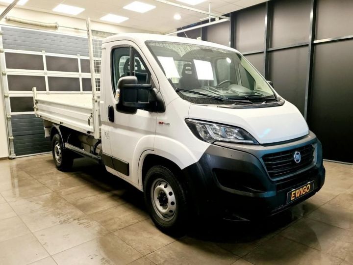 Commercial car Fiat Ducato Back Dump/Tipper body VU BENNE ALU 2.3 140ch JPM NAV PACK PRO 27000 TTC Blanc - 3