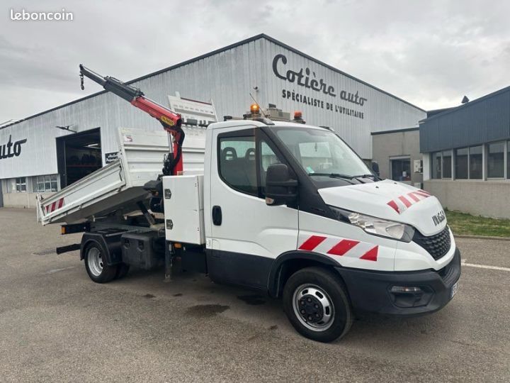 Commercial car Iveco Daily Back Dump/Tipper body 28490 ht 35c16 benne potence plafinger PC 1500 A  - 1