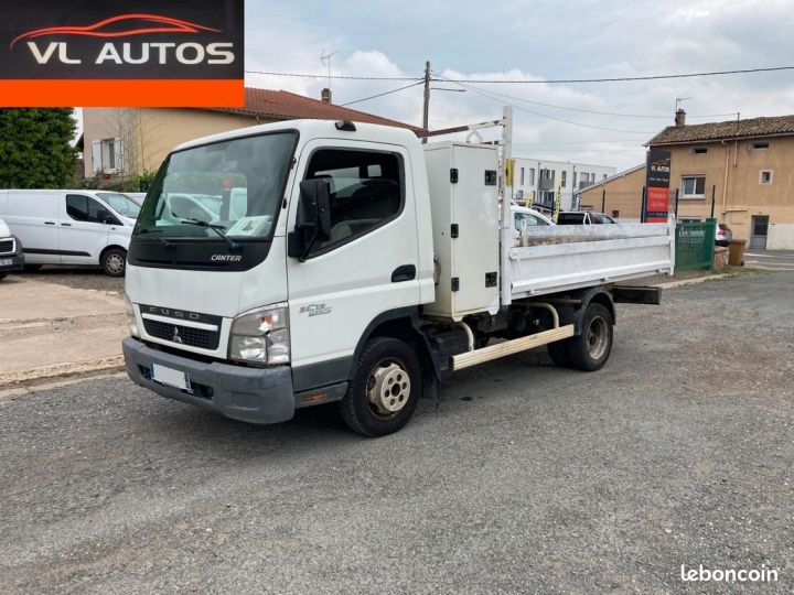 Commercial car Mitsubishi Canter Back Dump/Tipper body Fuso Benne Coffre 3.0 D 130 cv Année 2010 Blanc - 1