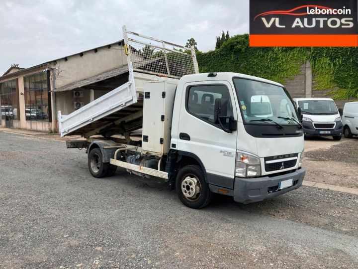 Commercial car Mitsubishi Canter Back Dump/Tipper body Fuso Benne Coffre 3.0 D 130 cv Année 2010 Blanc - 2