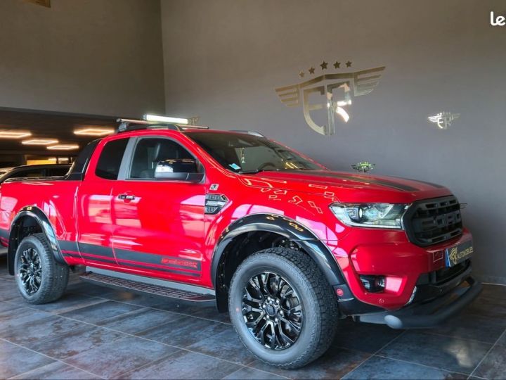 Commercial car Ford Ranger Other 2.0 TDCi BI-TURBO 213 ch Double Cabine STORMTRAK BVA10 BODY KIT RAPTOR ACC CUIR GPS ANGLE MORT FULL LED KEYLESS GO Rouge - 1