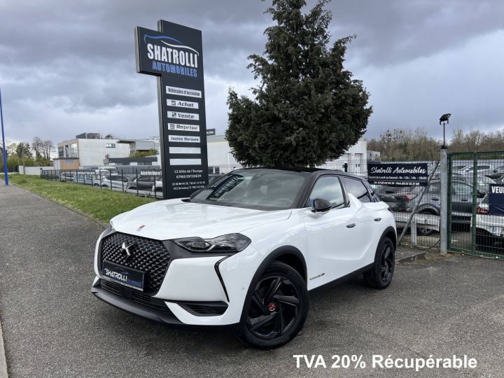 DS DS 3 CROSSBACK PureTech 130ch Performance Line + BVA 1erMain GPS Caméra BLANC - 1