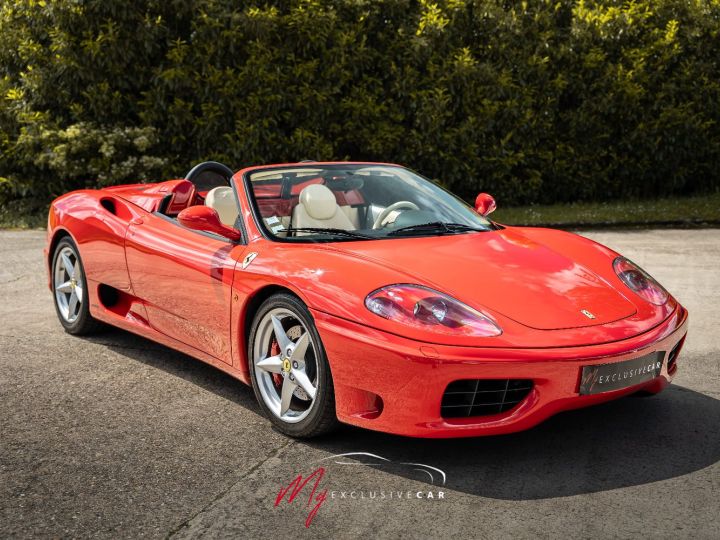 Ferrari 360 Modena Spider Boite F1 - EXCELLENT ETAT - Origine FRANCE - Historique 100% FERRARI - Dernier Entretien 05/2024 Avec Distribution - Embrayage 16% - Garantie 12 Mois Rouge (rosso Corsa) - 12