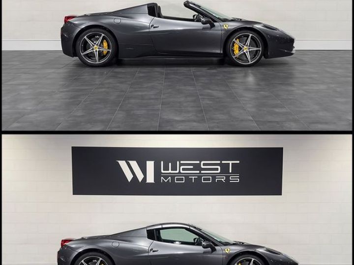 Ferrari 458 Spider 4.5 V8 570 – 1°Main Française Carbone Baquets Lift LEDs JBL 1498EMOIS Gris - 3