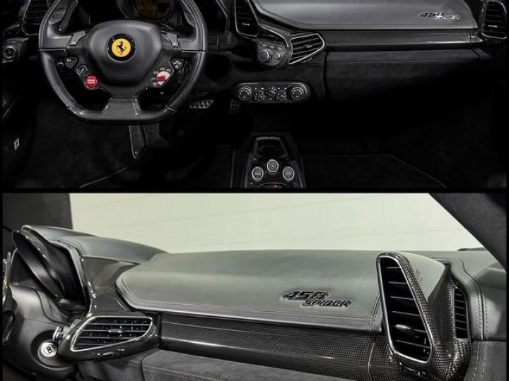 Ferrari 458 Spider 4.5 V8 570 – 1°Main Française Carbone Baquets Lift LEDs JBL 1498EMOIS Gris - 7