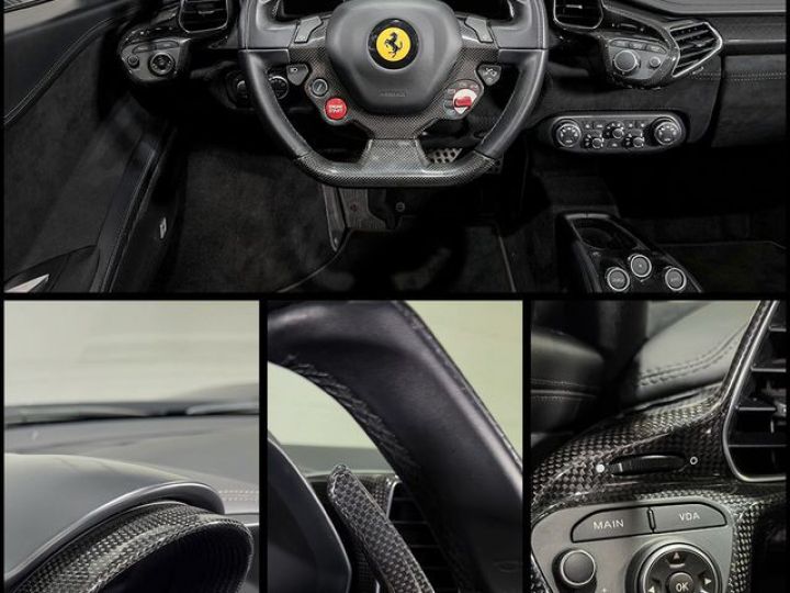 Ferrari 458 Spider 4.5 V8 570 – 1°Main Française Carbone Baquets Lift LEDs JBL 1498EMOIS Gris - 9