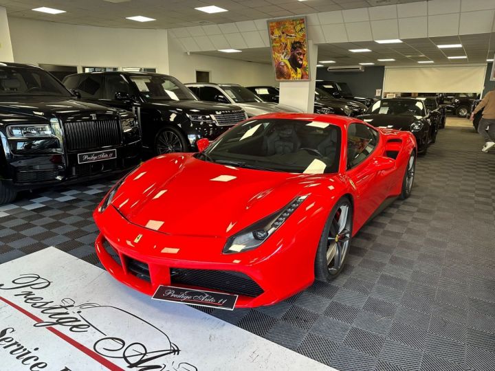 Ferrari 488 GTB Sieges Racing Lift JA 20 Volant Led Carbon Ligne Akrapovic LOA : 1 730 euros par mois Rouge - 1