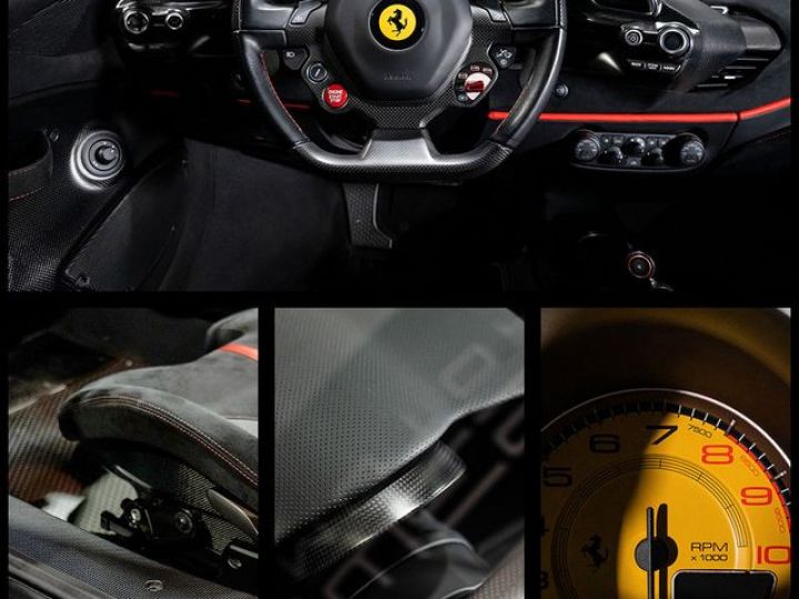 Ferrari 488 Pista 3.9 V8 720 – 1°Main Française Full Carbone AFS Lift Baquets Harnais 4385EMOIS Rouge - 9