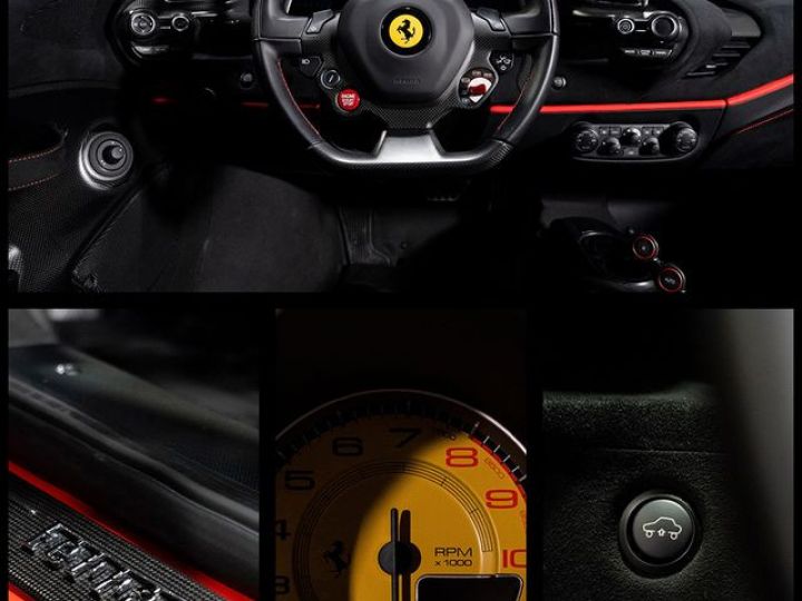 Ferrari 488 Pista 3.9 V8 720 – Française Full Carbone Baquets Harnais PPF 4428EMOIS Rouge - 9