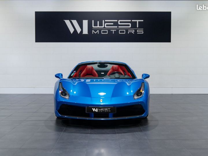 Ferrari 488 Spider V8 3.9 670 – Immat France 108K Options Configuration Atelier Carbone Lift Display Carplay JBL 1703EMOIS Bleu - 2