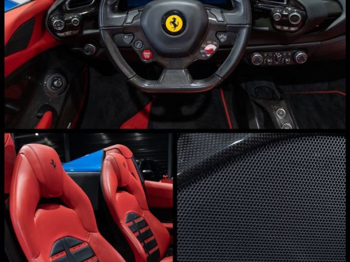 Ferrari 488 Spider V8 3.9 670 – Immat France 108K Options Configuration Atelier Carbone Lift Display Carplay JBL 1703EMOIS Bleu - 8