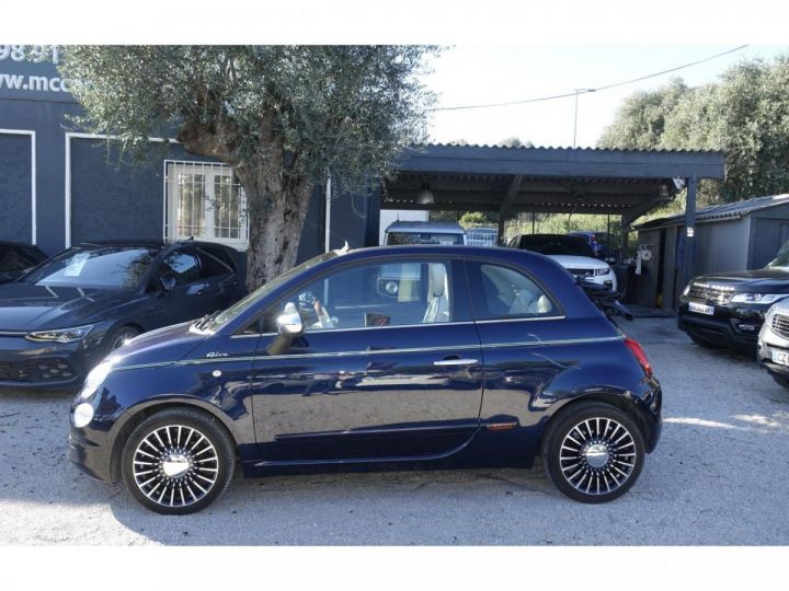 Fiat 500 0.9i TwinAir - 85 S&S - BV Dualogic 2017 C CABRIOLET Riva Volant bois PHASE 2 BLEU FONCE - 3