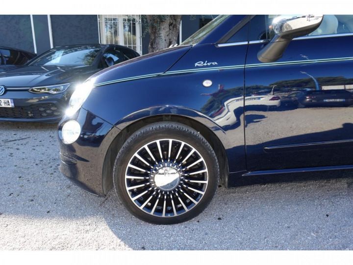 Fiat 500 0.9i TwinAir - 85 S&S - BV Dualogic 2017 C CABRIOLET Riva Volant bois PHASE 2 BLEU FONCE - 7